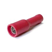 Konektor dutinka kruhová izolovaná červená 4mm Konektor dutinka kruhová izolovaná červená 4mm