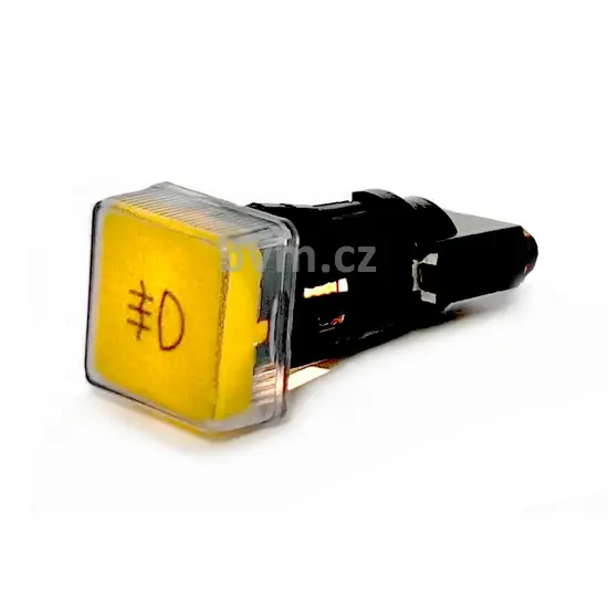 Kontrolka hranatá žlutá - zadní mlhovka