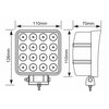 Pracovní světlomet LED 9-33V 3040 lm_rozměry