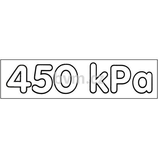 Nálepka označení tlaku 450 kPa