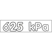 Nálepka označení tlaku 625 kPa