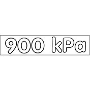 Nálepka označení tlaku 900 kPa